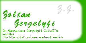 zoltan gergelyfi business card